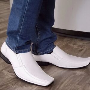 Bonafini Men's White Loafers